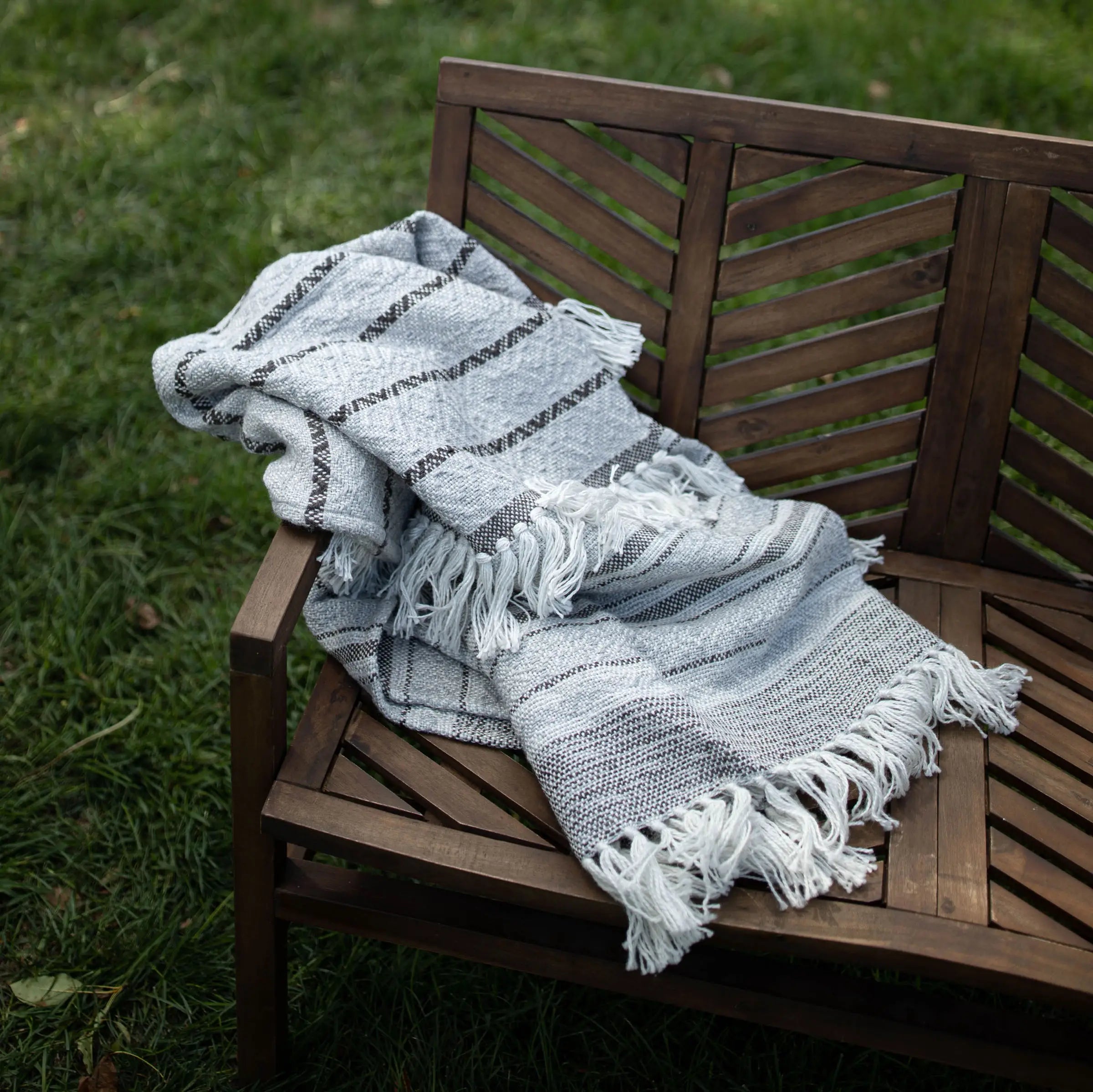 Hand Woven Zahara Throw Gray Sap & Seedling Market