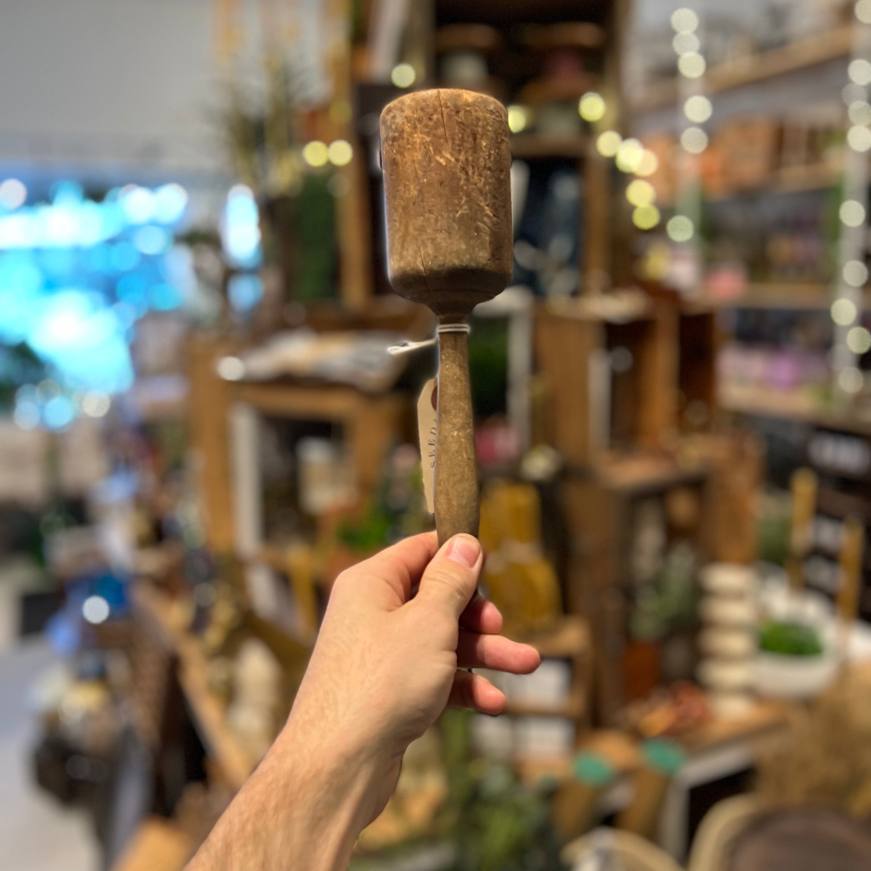 Vintage Sauerkraut Stomper Sap & Seedling Market