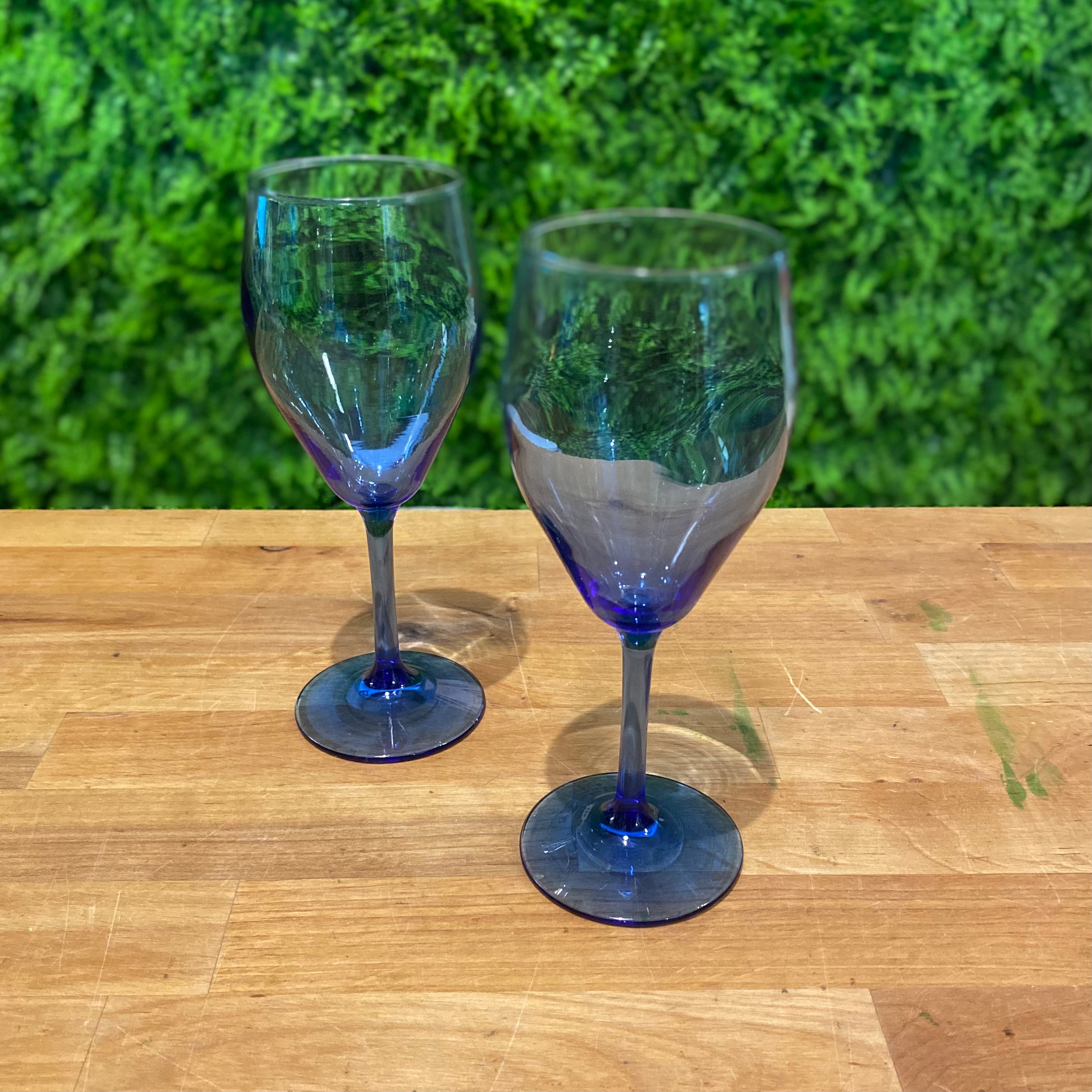 Blue Stemmed Glasses (Set of 2) Sap & Seedling Market